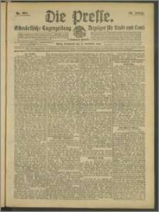 Die Presse 1908, Jg. 26, Nr. 269 Zweites Blatt