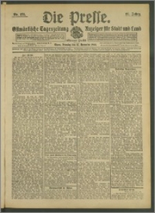 Die Presse 1908, Jg. 26, Nr. 271 Zweites Blatt, Drittes Blatt