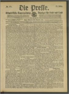 Die Presse 1908, Jg. 26, Nr. 272 Zweites Blatt, Drittes Blatt