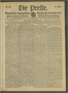 Die Presse 1908, Jg. 26, Nr. 273 Zweites Blatt, Drittes Blatt