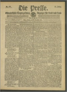 Die Presse 1908, Jg. 26, Nr. 275 Zweites Blatt, Drittes Blatt, Viertes Blatt