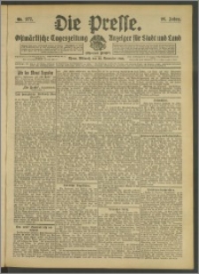 Die Presse 1908, Jg. 26, Nr. 277 Zweites Blatt