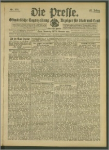 Die Presse 1908, Jg. 26, Nr. 278 Zweites Blatt, Drittes Blatt