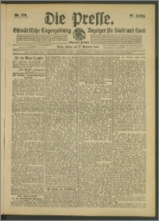 Die Presse 1908, Jg. 26, Nr. 279 Zweites Blatt, Drittes Blatt