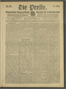 Die Presse 1908, Jg. 26, Nr. 285 Zweites Blatt, Drittes Blatt