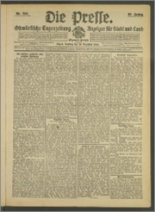 Die Presse 1908, Jg. 26, Nr. 299 Zweites Blatt, Drittes Blatt, Viertes Blatt, Fünftes Blatt