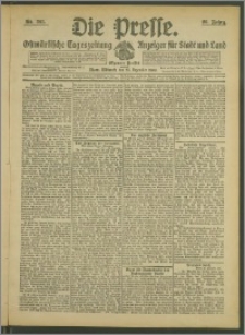 Die Presse 1908, Jg. 26, Nr. 301 Zweites Blatt, Drittes Blatt