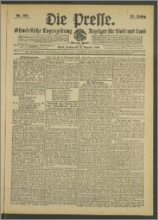 Die Presse 1908, Jg. 26, Nr. 303 Zweites Blatt, Drittes Blatt