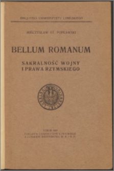 Bellum Romanum : sakralność wojny i prawa rzymskiego