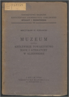 Muzeum czyli Królewskie Towarzystwo Nauk i Literatury w Aleksandrii