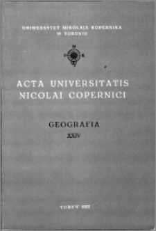 Acta Universitatis Nicolai Copernici. Nauki Matematyczno-Przyrodnicze. Geografia, z. 24 (82), 1993
