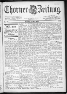 Thorner Zeitung 1901, Nr. 99 Erstes Blatt + Beilage - Fahrplan