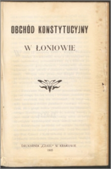 Obchód konstytucyjny w Łoniowie