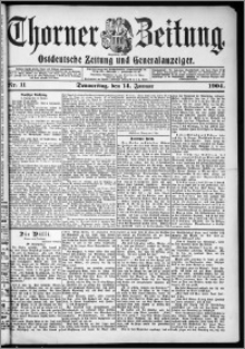 Thorner Zeitung 1904, Nr. 11 + Beilage