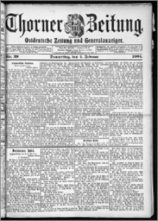 Thorner Zeitung 1904, Nr. 29 + Beilage