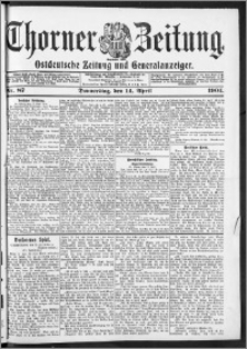 Thorner Zeitung 1904, Nr. 87 + Beilage