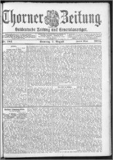 Thorner Zeitung 1904, Nr. 184 Zweites Blatt