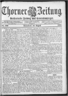 Thorner Zeitung 1904, Nr. 189 + Beilage