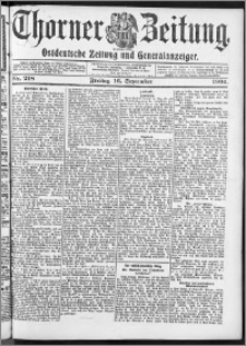 Thorner Zeitung 1904, Nr. 218 + Beilage