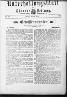 Unterhaltungsblatt der Thorner Zeitung 1904, Nr. 72