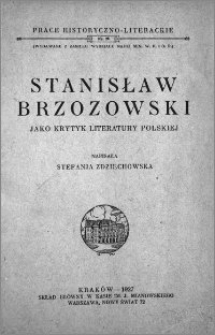 Stanisław Brzozowski jako krytyk literatury polskiej