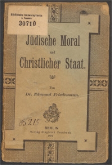 Jüdische Moral und Christlicher Staat