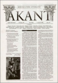 Akant : miesięcznik literacki 1998 R.1 nr 1