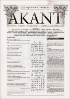 Akant : miesięcznik literacki 1998 R.1 nr 9