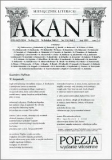 Akant : miesięcznik literacki 1999 R.2 nr 5(18)