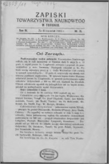 Zapiski Towarzystwa Naukowego w Toruniu, T. 4 nr 11, (1919)