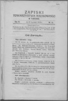 Zapiski Towarzystwa Naukowego w Toruniu, T. 4 nr 12, (1919)