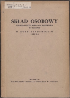 Skład Osobowy Uniwersytetu Mikołaja Kopernika w Toruniu w roku akademickim 1953/1954