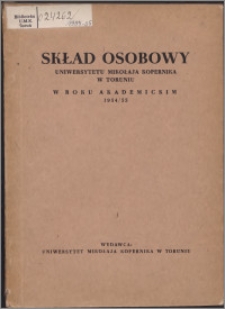 Skład Osobowy Uniwersytetu Mikołaja Kopernika w Toruniu w roku akademickim 1954/1955