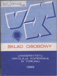Skład Osobowy Uniwersytetu Mikołaja Kopernika w Toruniu 1989