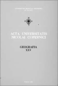 Acta Universitatis Nicolai Copernici. Nauki Matematyczno-Przyrodnicze. Geografia, z. 25 (85), 1993