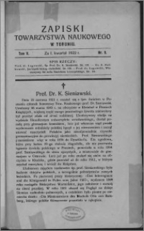 Zapiski Towarzystwa Naukowego w Toruniu, T. 5 nr 9, (1922)