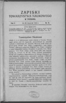 Zapiski Towarzystwa Naukowego w Toruniu, T. 5 nr 11, (1922)
