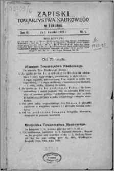 Zapiski Towarzystwa Naukowego w Toruniu, T. 6 nr 1, (1923)