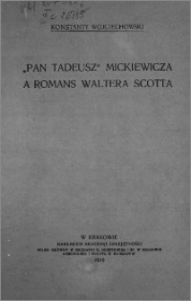 "Pan Tadeusz" Mickiewicza a romans Waltera Scotta