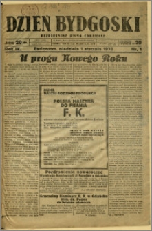 Dzień Bydgoski, 1933, R.4, nr 1