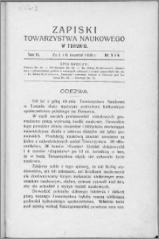 Zapiski Towarzystwa Naukowego w Toruniu, T. 6 nr 5/6, (1924)