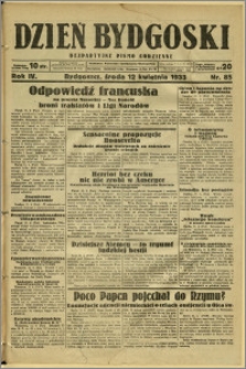 Dzień Bydgoski, 1933, R.4, nr 85