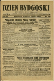 Dzień Bydgoski, 1933, R.4, nr 141