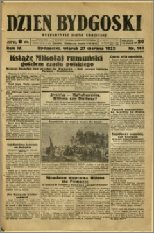 Dzień Bydgoski, 1933, R.4, nr 144