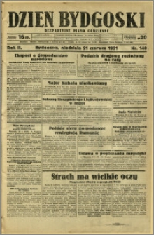 Dzień Bydgoski, 1931, R.2, nr 140