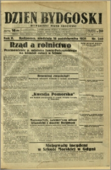 Dzień Bydgoski, 1931, R.2, nr 240