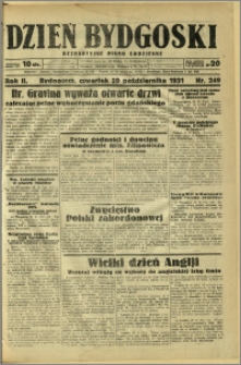 Dzień Bydgoski, 1931, R.2, nr 249
