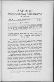 Zapiski Towarzystwa Naukowego w Toruniu, T. 6 nr 10, (1925)