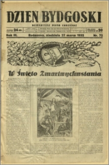 Dzień Bydgoski, 1932, R.3, nr 72