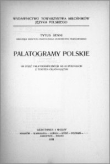 Palatogramy polskie : 100 zdjeć palatograficznych na 63 rysunkach z tekstem objaśniającym